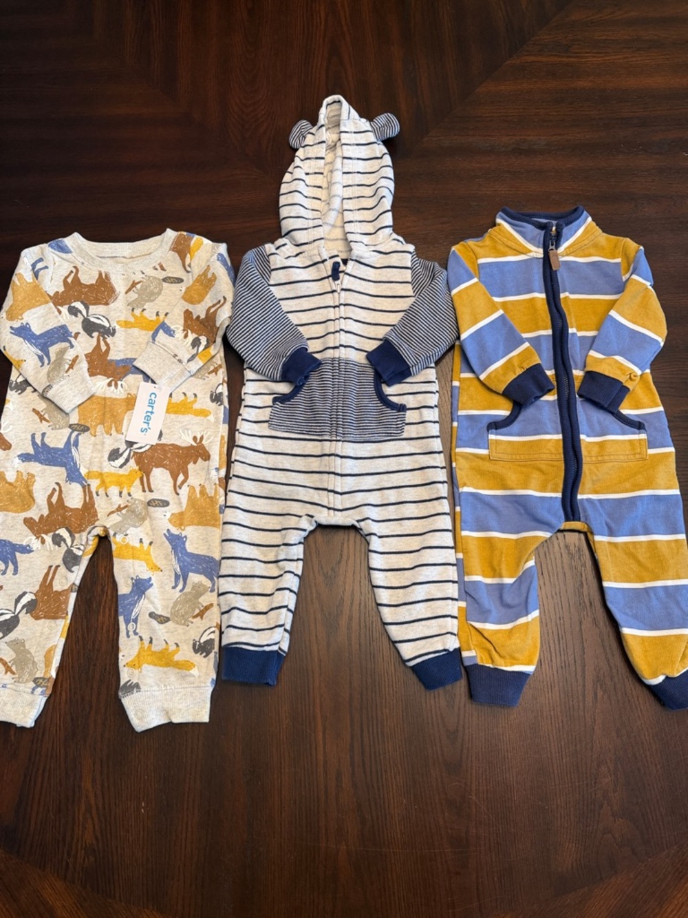 Carter’s Baby Boy 12M Bundle Sleep & Play One Pieces Lot of 3 NWT & NWT Included - Picture 3 of 15